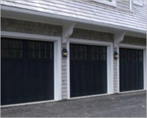 Three Black Garage Doors | Accent Garage Doors